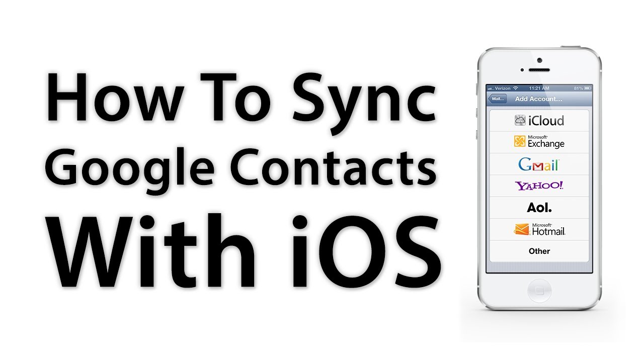 How to sync contacts on Google using an iPhone
