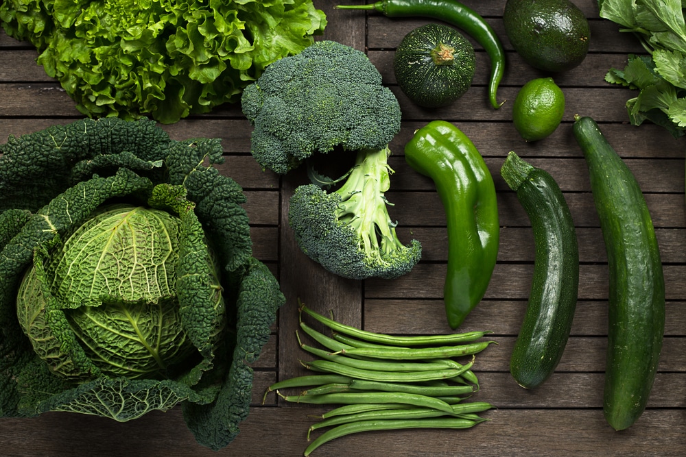 Heart medical advantages of green vegetables